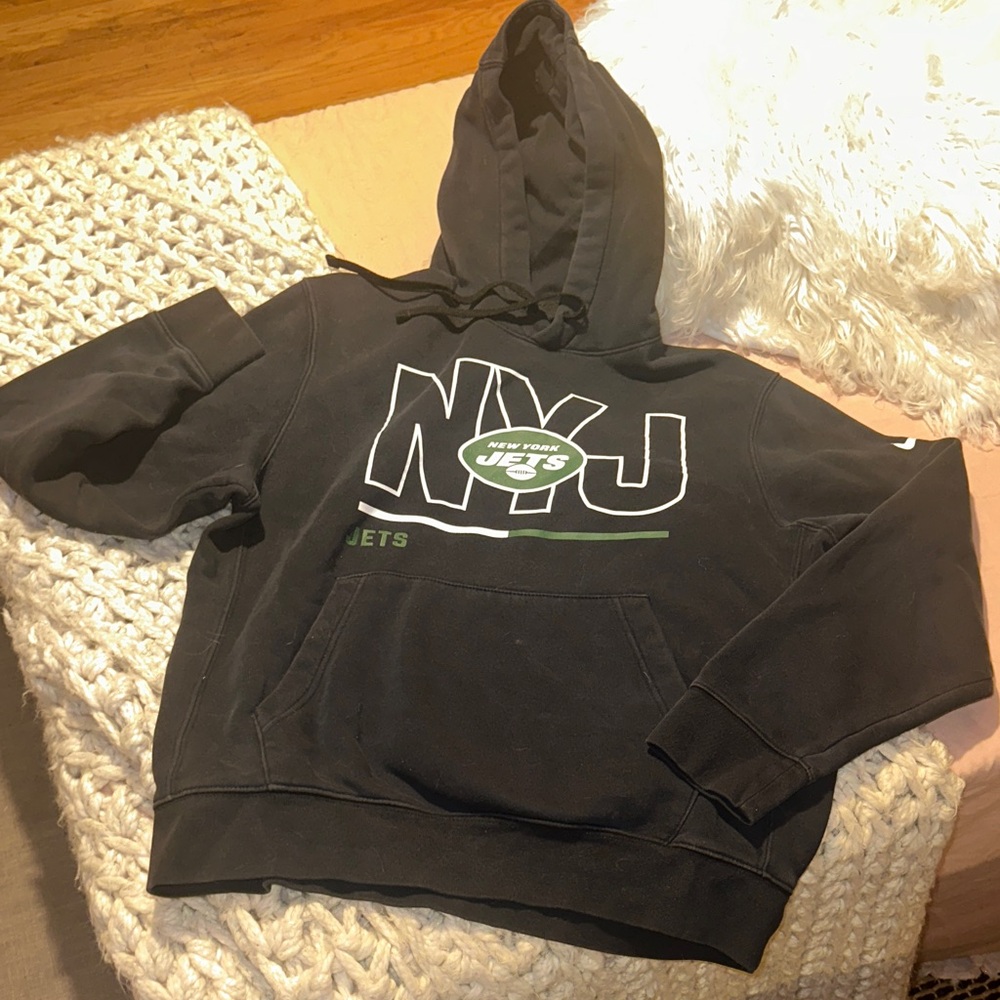 SALE - Nike Black NYJ New York Jets Hoodie Sweatshirt with Green Logo